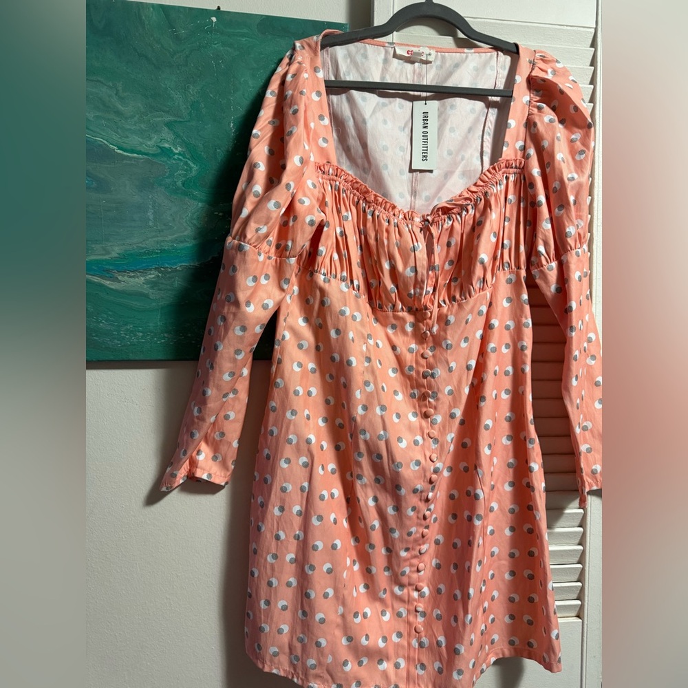NWT! XL Urban Outfitters Orange Patterned Dress